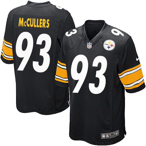Men's Game Dan McCullers Nike Jersey Black Home - #93 NFL Pittsburgh Steelers